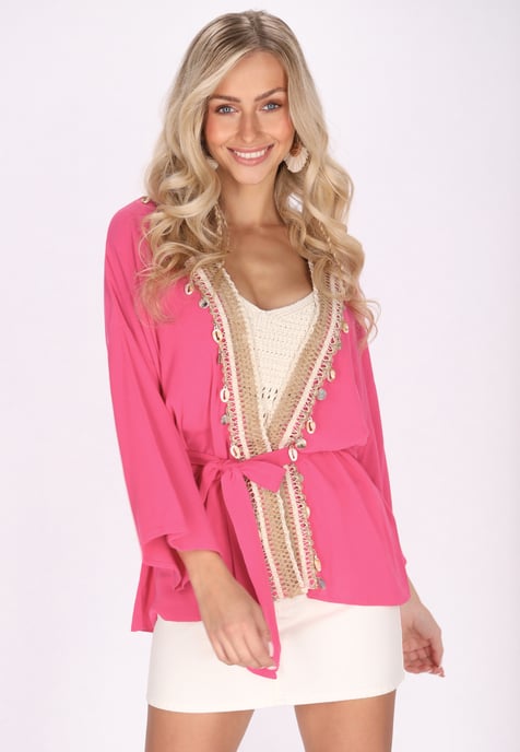 IZIA Kimono Dames roze - Image 3