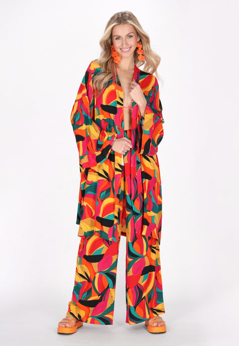 IZIA Kimono vrouwen geel veelkleurig - Image 2
