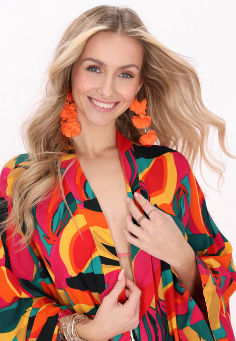 IZIA Kimono vrouwen geel veelkleurig - Image 5