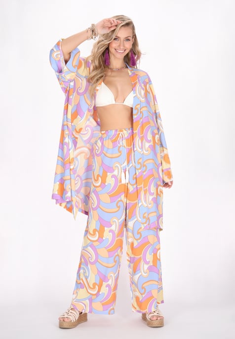 IZIA Kimono vrouwen violet veelkleurig - Image 2
