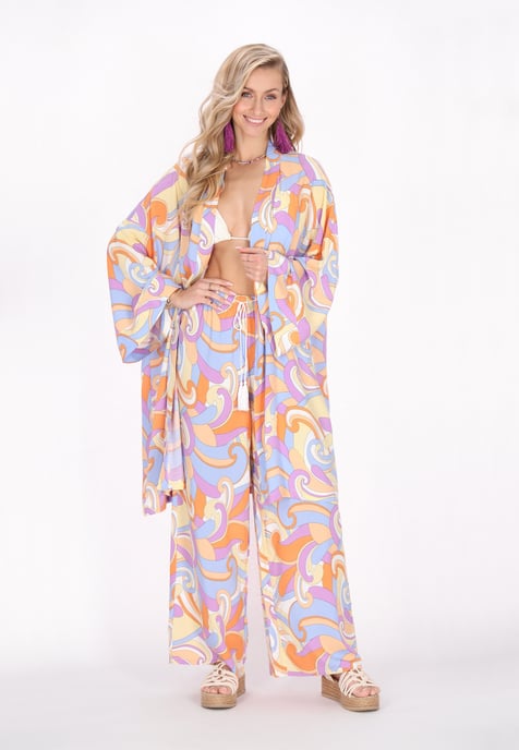 IZIA Kimono vrouwen violet veelkleurig - Image 3