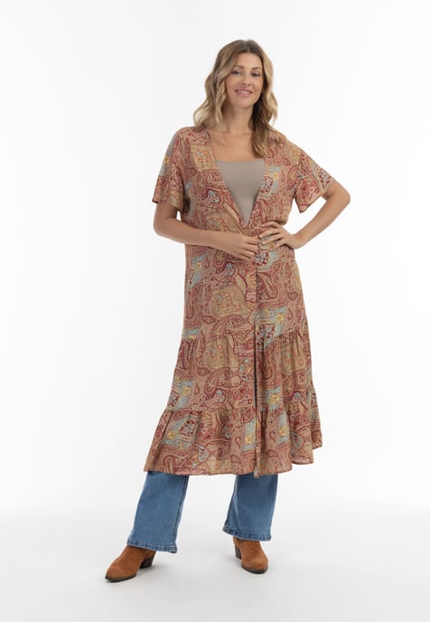 usha Kimono Dames Bordeaux veelkleurig - Image 2