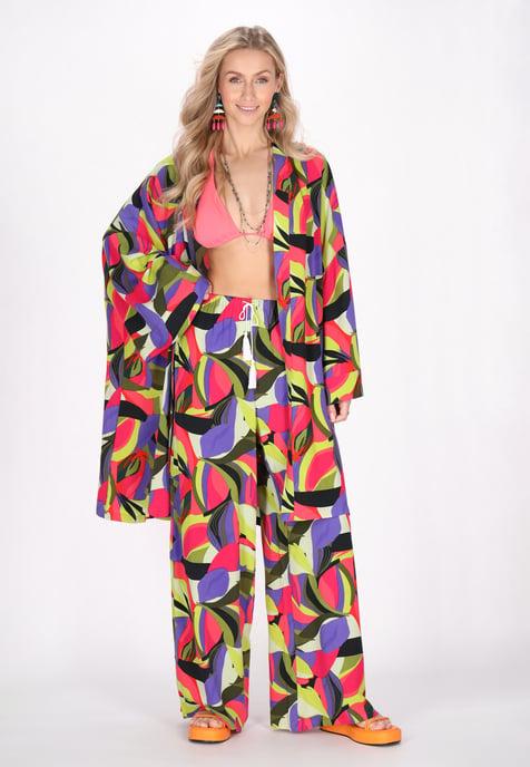 IZIA Kimono vrouwen violet veelkleurig - Image 2