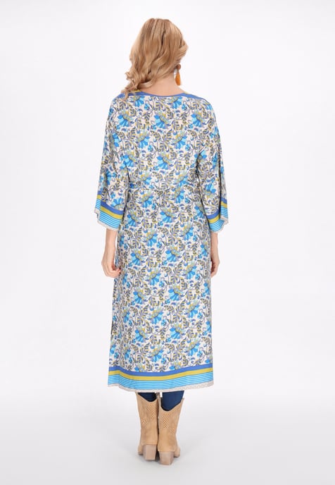 usha Kimono vrouwen blauw veelkleurig - Image 4