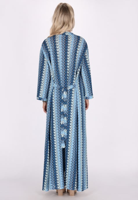 IZIA Kimono Dames Blauw Veelkleurig - Image 4