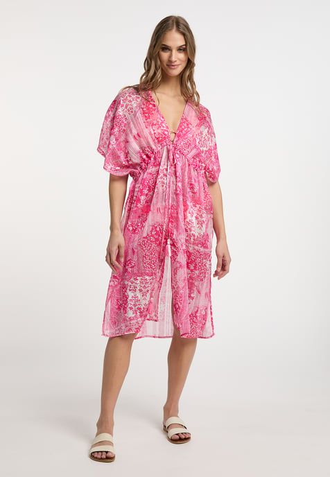 IZIA Kimono Dames roze wit - Image 2