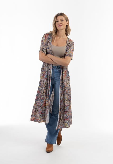 usha Kimono Dames Navy Veelkleurig - Image 2