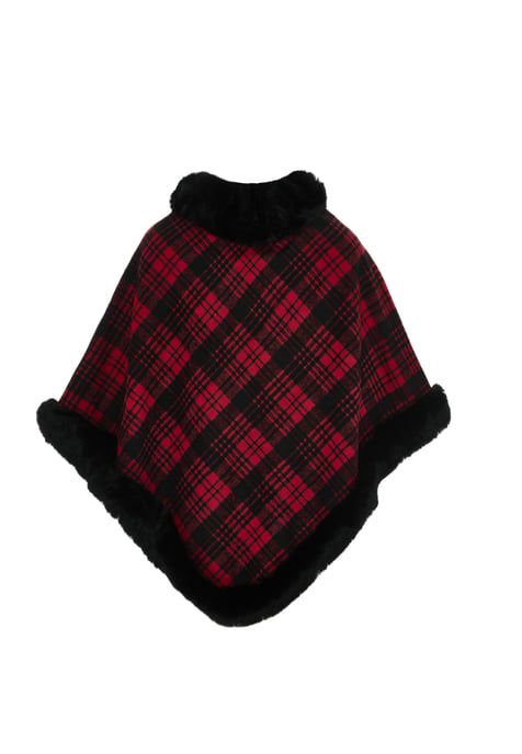 usha Poncho vrouwen rood zwart - Image 2