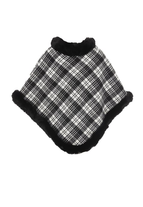 usha Poncho vrouwen wol wit zwart - Image 2