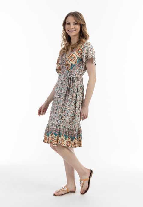 usha Zomerjurk Dames Wol Wit Veelkleurig - Image 4