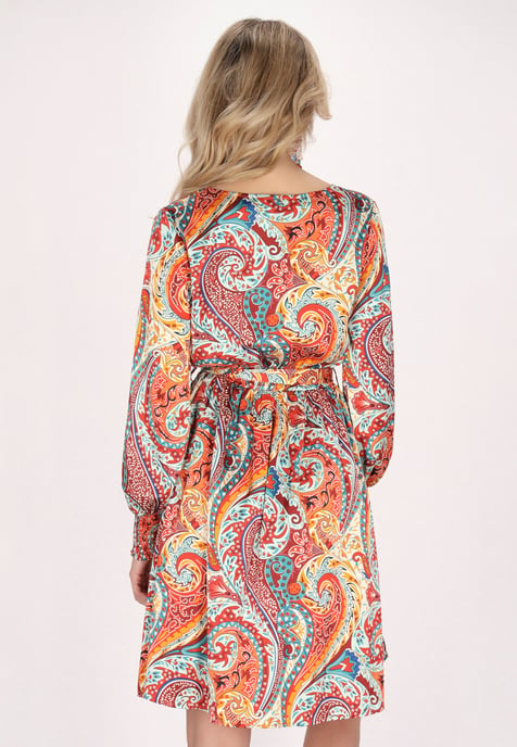usha jurk Dames Oranje Veelkleurig - Image 4