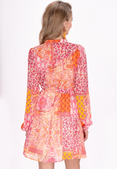 IZIA jurk vrouwen oranje veelkleurig - Image 4