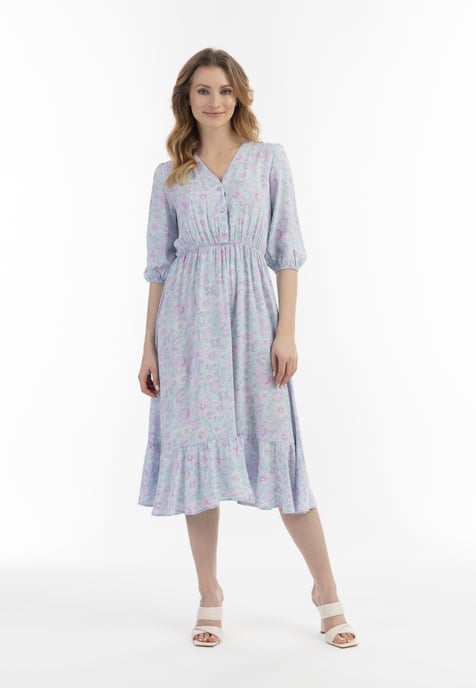 usha midi-jurk Dames Turkoois Veelkleurig - Image 2
