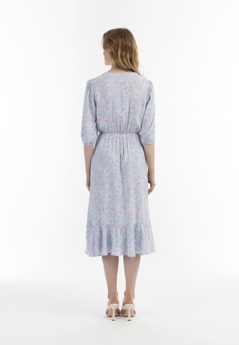 usha midi-jurk Dames Turkoois Veelkleurig - Image 4