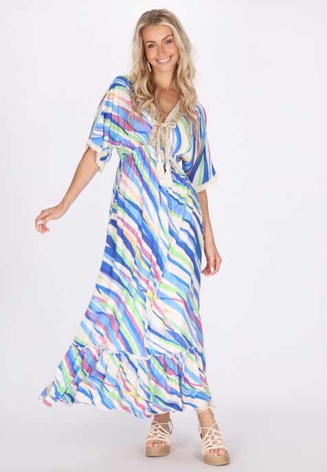 IZIA Jurk Dames Blauw Veelkleurig - Image 3