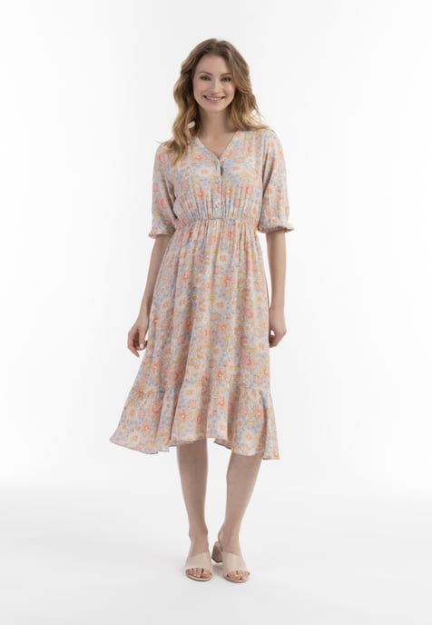 usha midi-jurk Dames Blauw Veelkleurig - Image 5