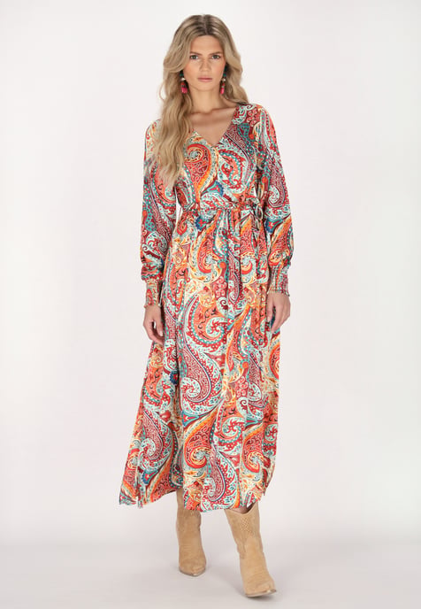 usha jurk Dames Oranje Veelkleurig - Image 3