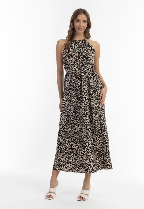 Faina Maxi-jurk met luipaardprint Dames beige leo - Image 2