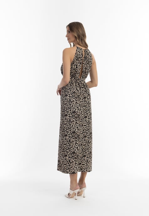 Faina Maxi-jurk met luipaardprint Dames beige leo - Image 3