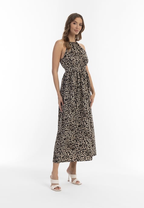 Faina Maxi-jurk met luipaardprint Dames beige leo - Image 4