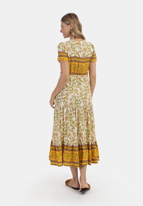 usha Zomerjurk Dames Wol Wit Veelkleurig - Image 3