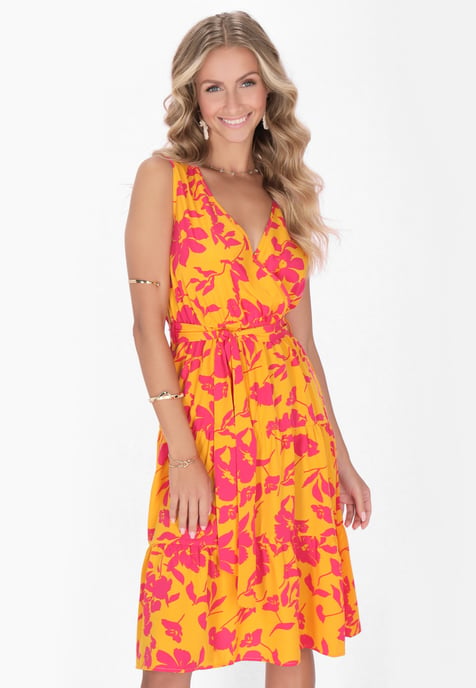 IZIA jurk vrouwen geel veelkleurig - Image 3