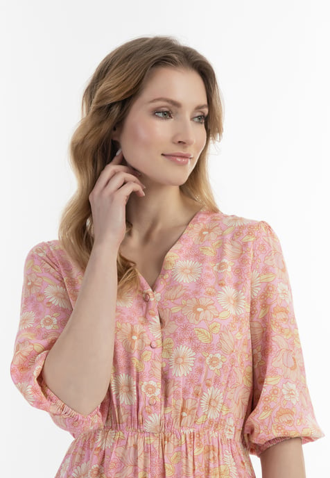 usha midi-jurk Dames Roze Veelkleurig - Image 3