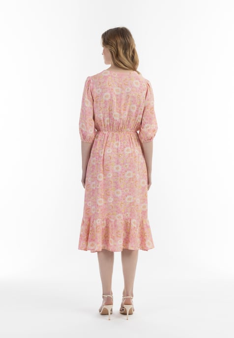 usha midi-jurk Dames Roze Veelkleurig - Image 4