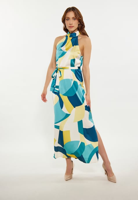Faina Jurk Dames Blauw Veelkleurig - Image 5