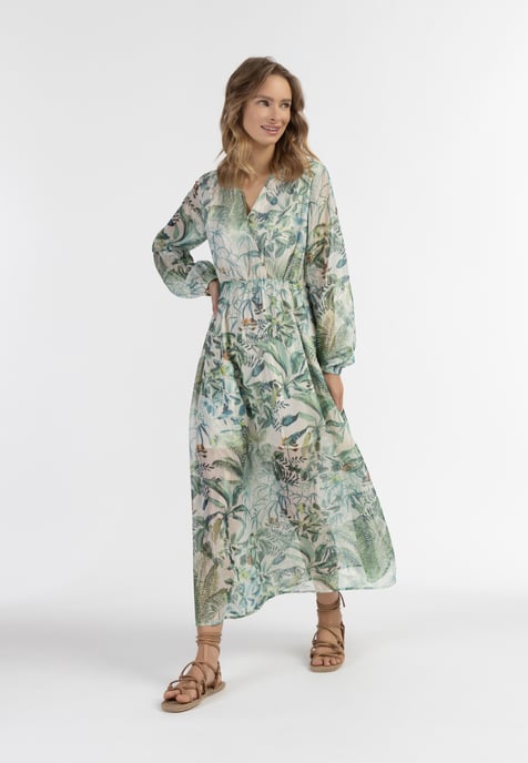 IZIA Maxi-jurk met lange mouwen Dames Jungle-print - Image 3