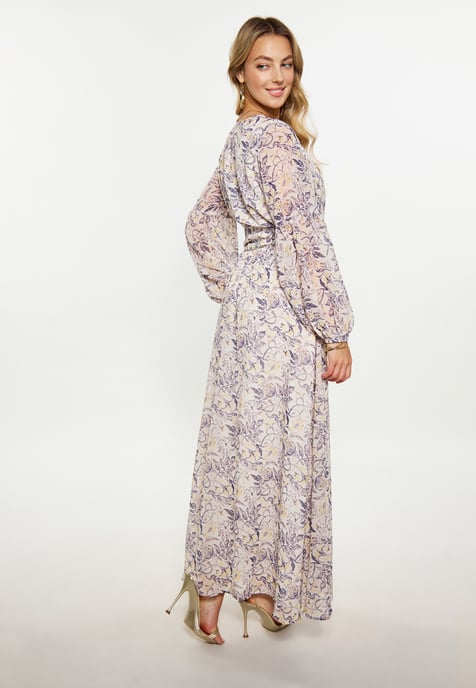 Faina Jurk Dames wit lila - Image 4