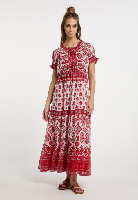 usha Maxi-jurk met all-over print Dames Rood Veelkleurig - Image 2