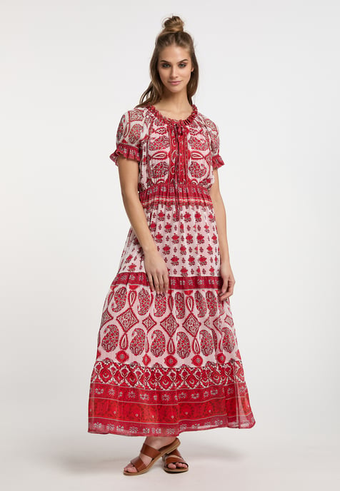 usha Maxi-jurk met all-over print Dames Rood Veelkleurig - Image 3