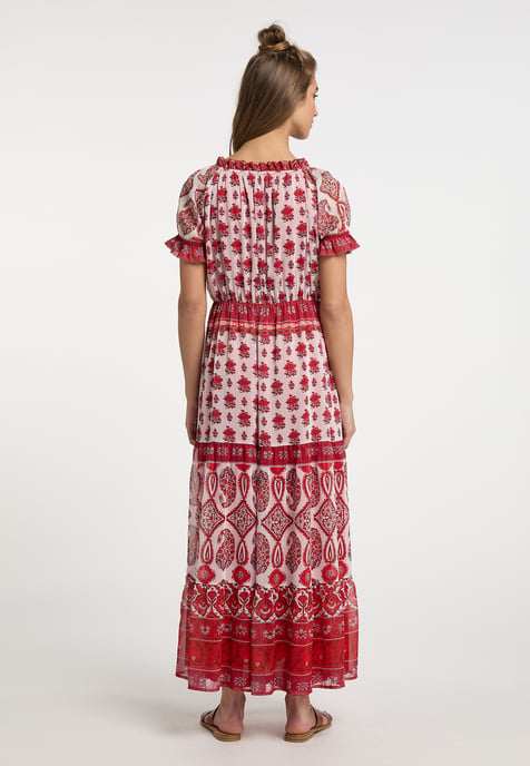 usha Maxi-jurk met all-over print Dames Rood Veelkleurig - Image 4