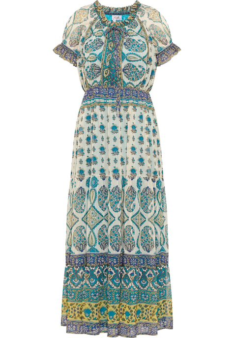 usha Maxi-jurk met all-over print Dames Blauw Veelkleurig - Image 1