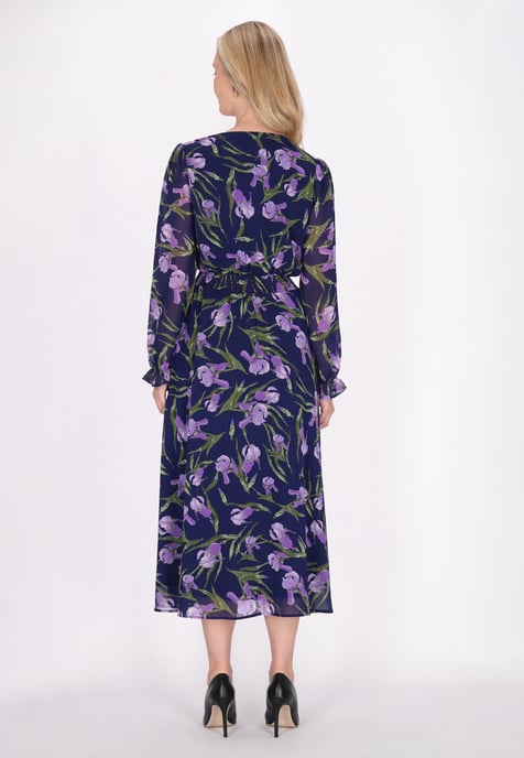 usha Jurk Dames Blauw Veelkleurig - Image 4