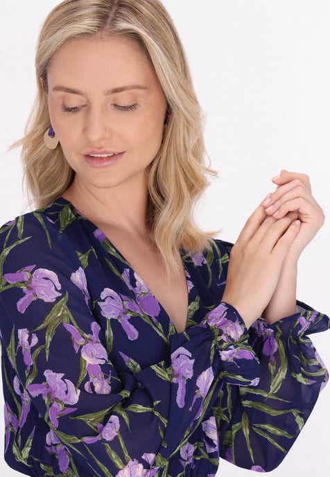 usha Jurk Dames Blauw Veelkleurig - Image 5