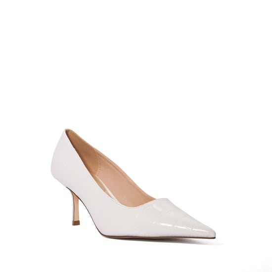 Dune Ladies Bexton - Pointed Toe Reptile Effect Court Shoes - Image 1
