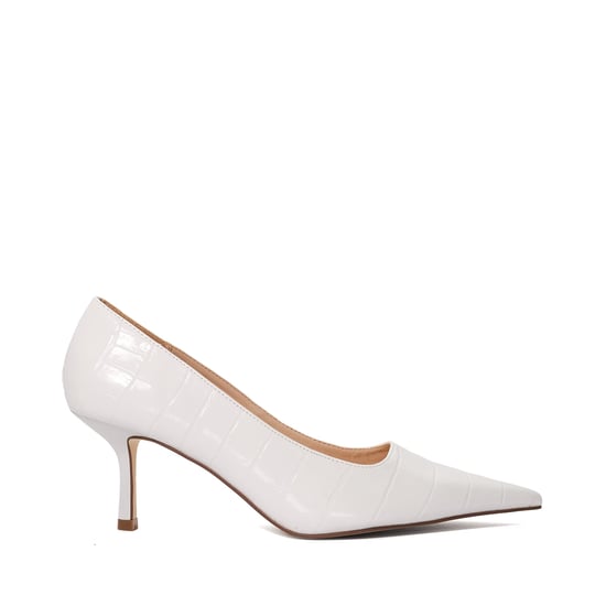 Dune Ladies Bexton - Pointed Toe Reptile Effect Court Shoes - Image 2