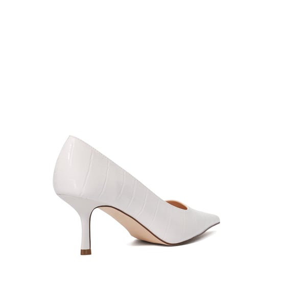 Dune Ladies Bexton - Pointed Toe Reptile Effect Court Shoes - Image 4