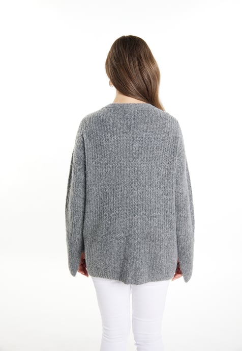 usha Knitted pullover women Grey melange - Image 4