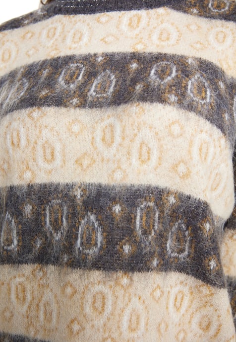usha Gebreide trui Dames Antracietbeige veelkleurig - Image 5