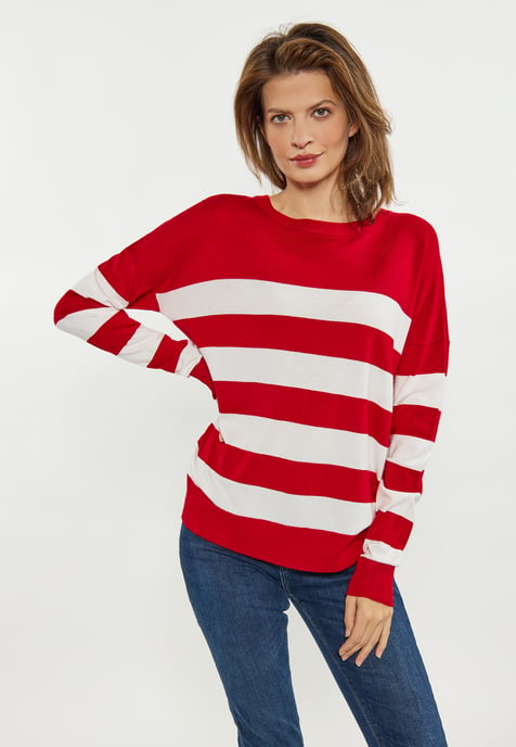 usha Pullover women red white - Image 3