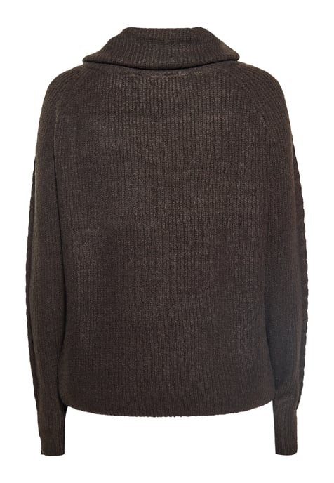 usha Knitted pullover women dark brown - Image 2