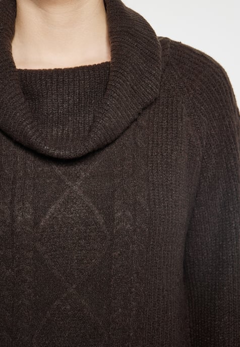 usha Knitted pullover women dark brown - Image 3