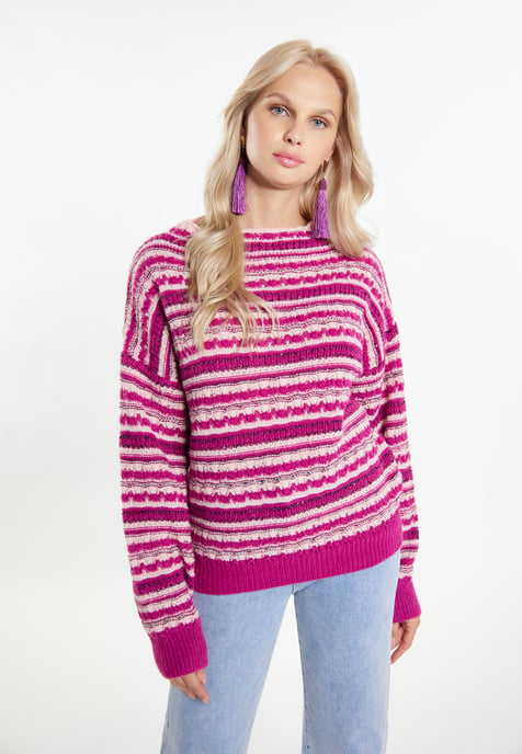 IZIA Jumper Dames Bessenroze veelkleurig - Image 3