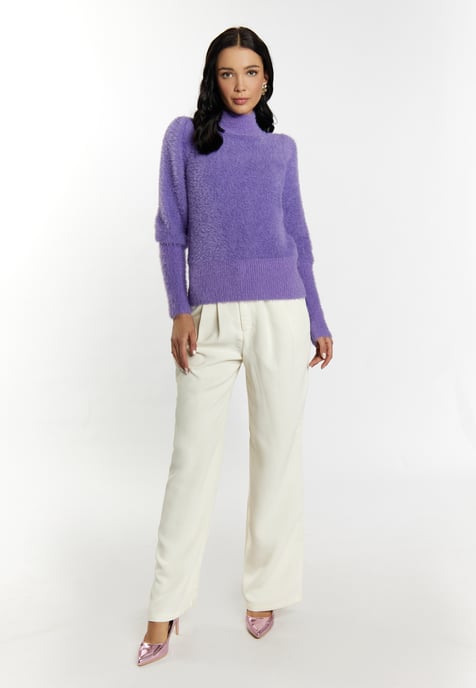 Faina Knitted pullover women purple - Image 2