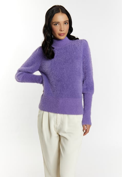 Faina Knitted pullover women purple - Image 3