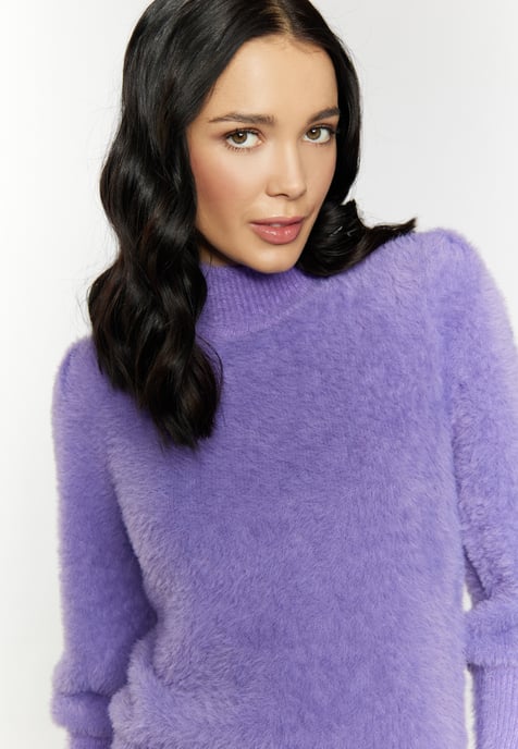 Faina Knitted pullover women purple - Image 5