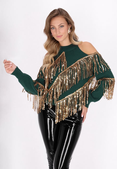 Faina Pullover women dark green - Image 3